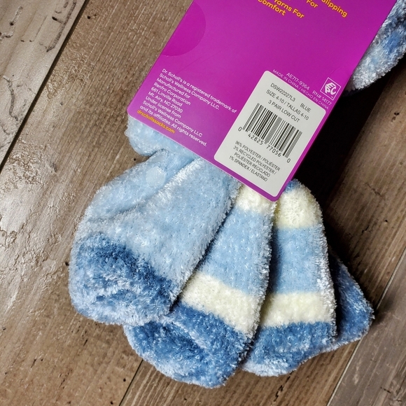 NWT Dr. Scholl's Women's Soothing Spa Socks Blue Low Cut 4-10 Shoe Size 3 Pairs - Picture 6 of 12